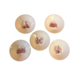 Altstadt F Hochst Hand Painted Porcelain Coasters Set of 5 Druckdekor (6084)